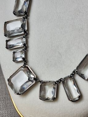J. Crew Chunky Clear Crystal Statement Necklace in
